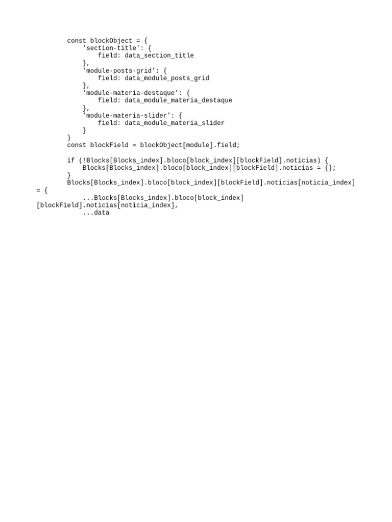 Const BlockObject Section | PDF