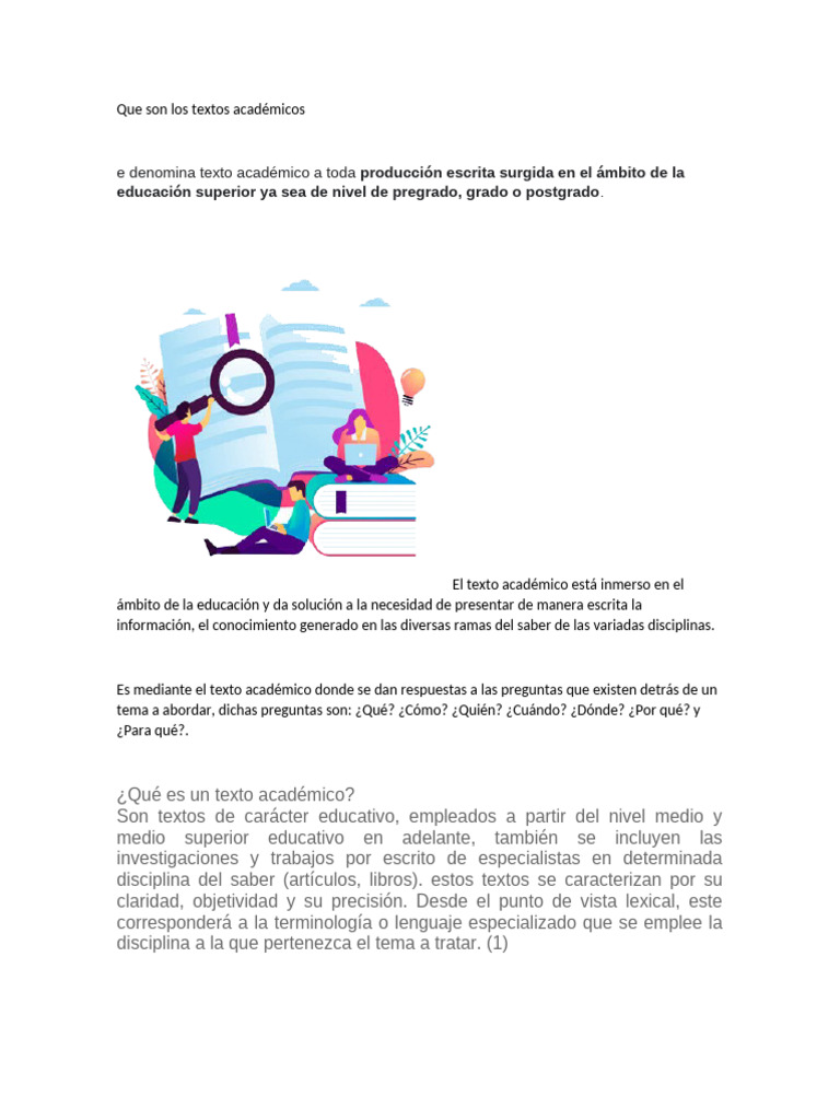 Que Son Los Textos Académicos | PDF