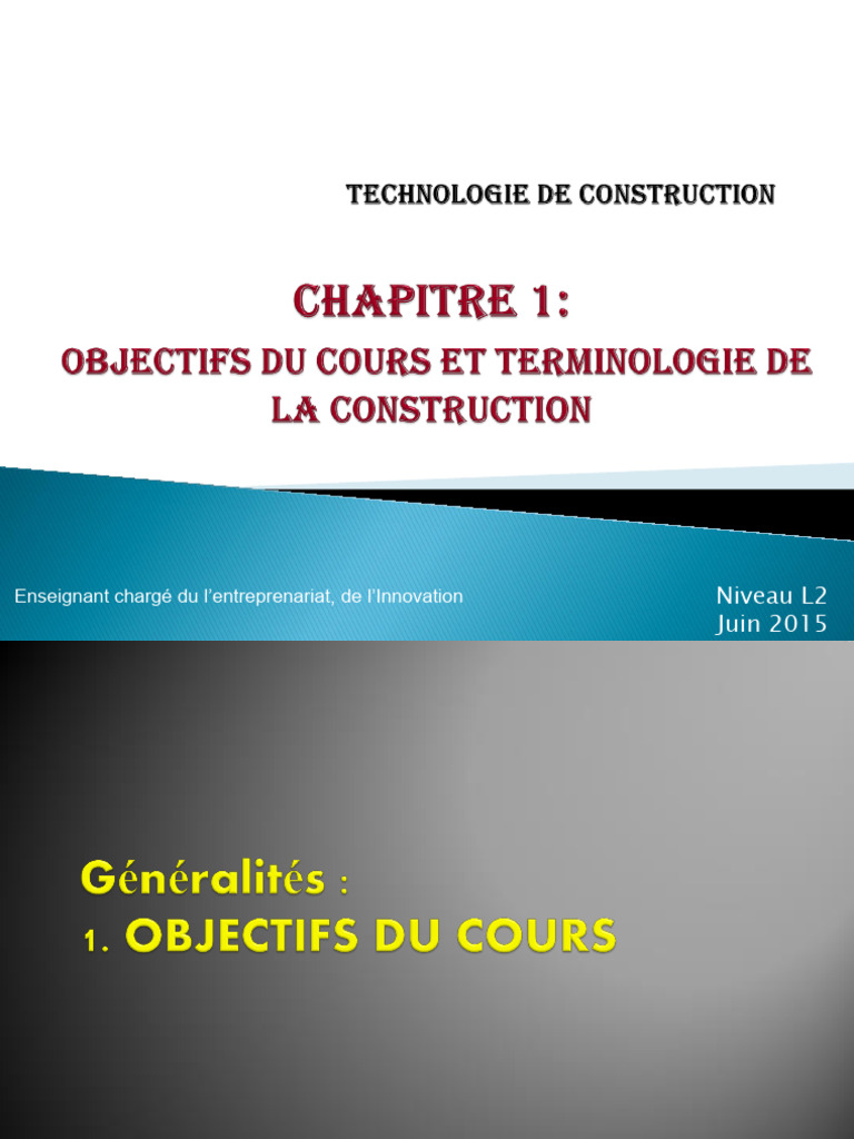 Technologie de Construction en Génie Civil | PDF | Mur | Fondation ...