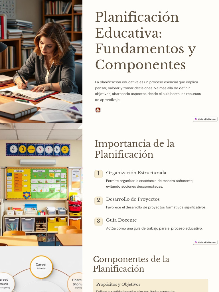 Fundamentos de la Planificación Educativa | PDF | Evaluación | Enseñando
