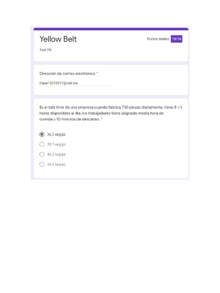 Examen Yellow Belt | PDF