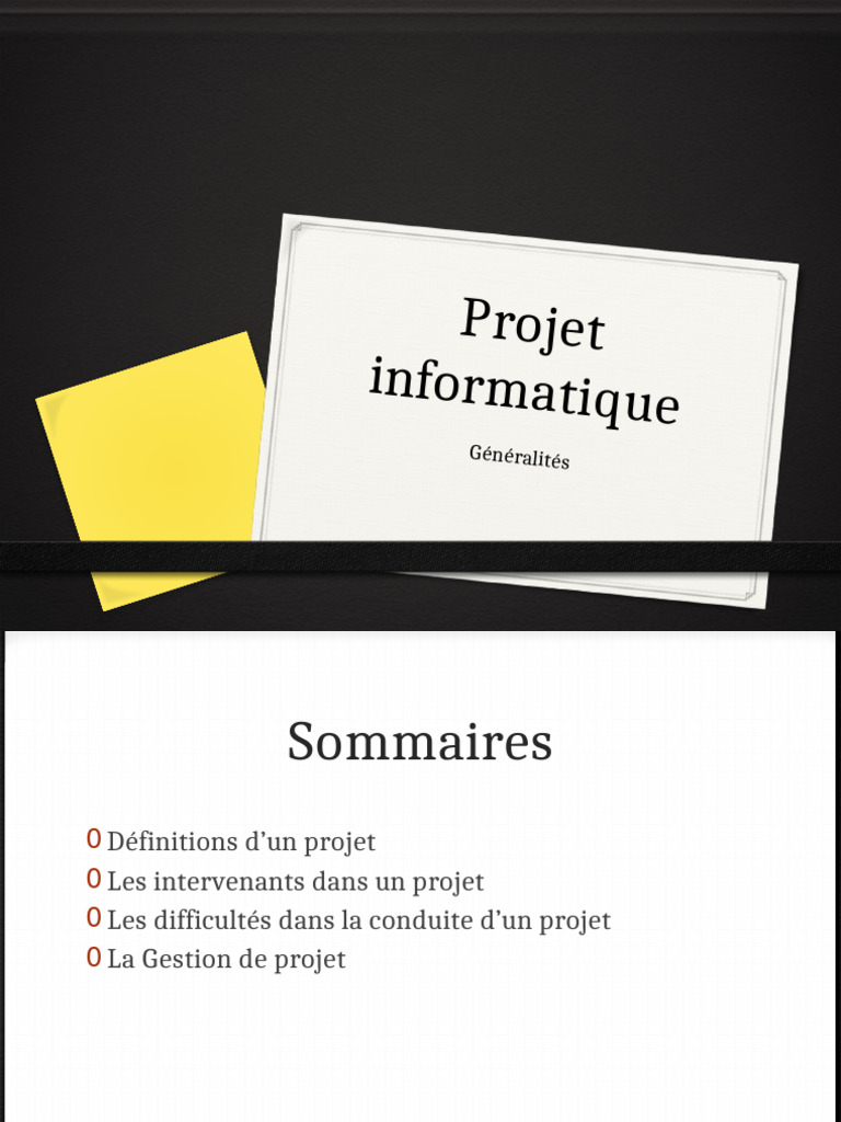 Gestion de projet : définitions et enjeux | PDF | Gestion de projet ...