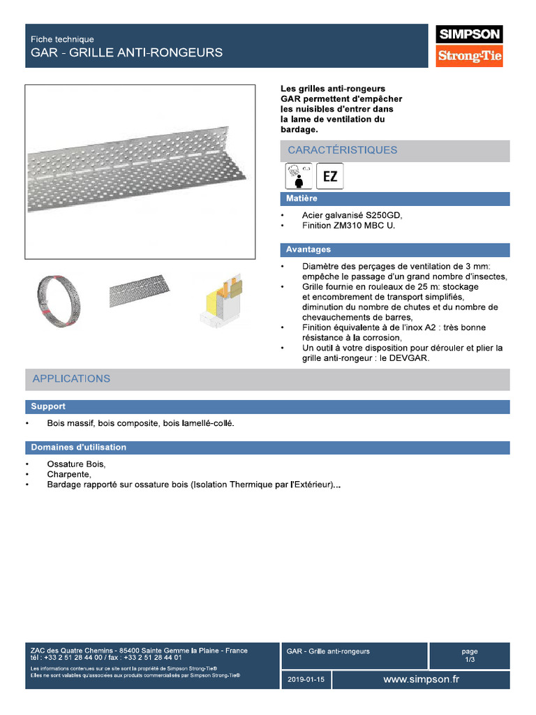 FP Grille Anti Rongeur. | PDF