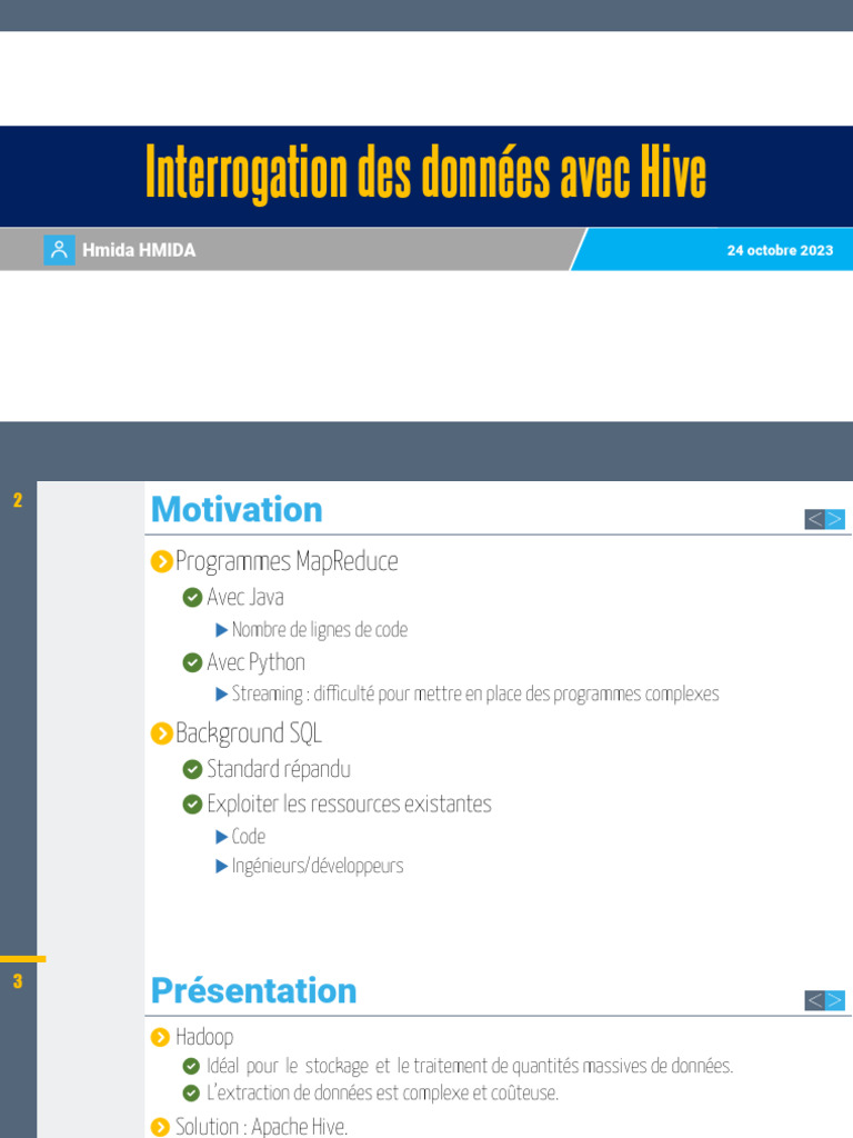Introduction à Apache Hive et ses fonctionnalités | PDF | Entrepôt de ...