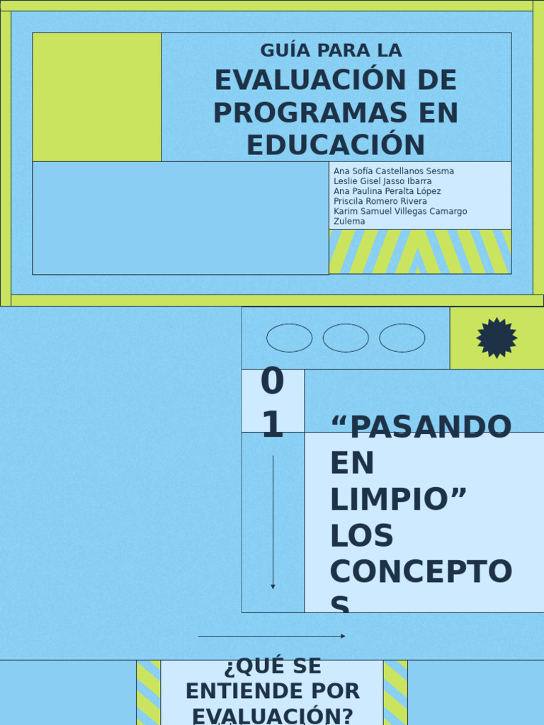 01 Presentación Guía para Evaluación de Programas en Educación | PDF ...