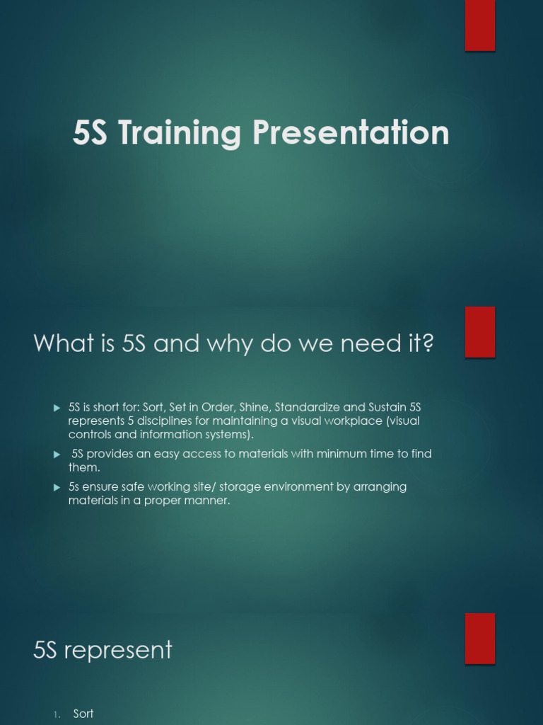 5S Training: Visual Workplace Essentials | PDF