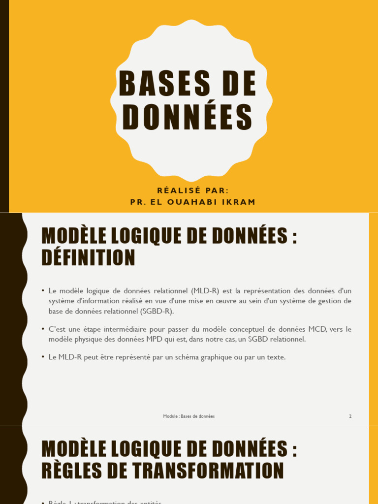 Modèle logique de données relationnel | PDF | Bases de données | Base ...