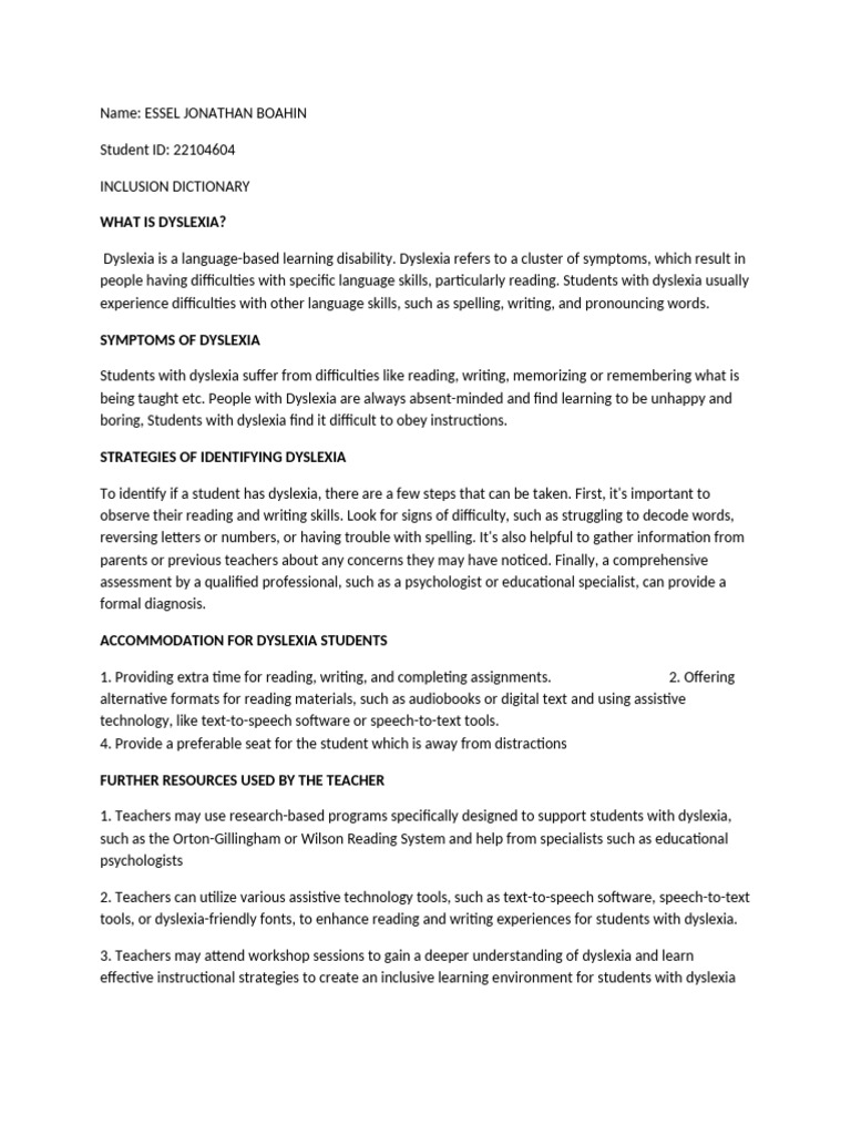 INCLUSIVE DICTIONARY DEFINITION visual data 6