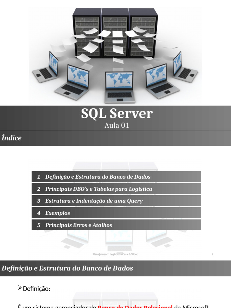 Estrutura de Banco de Dados SQL Server | PDF | Tabela (banco de dados ...