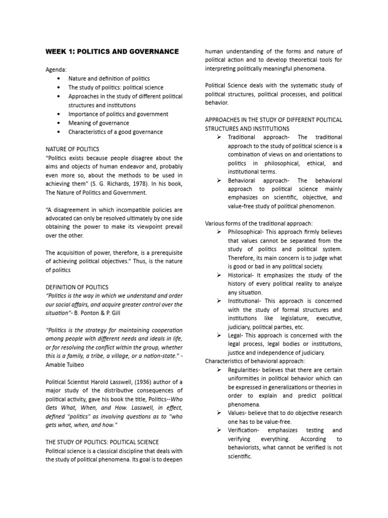 Understanding Politics and Governance | PDF | Government | Right Wing ...