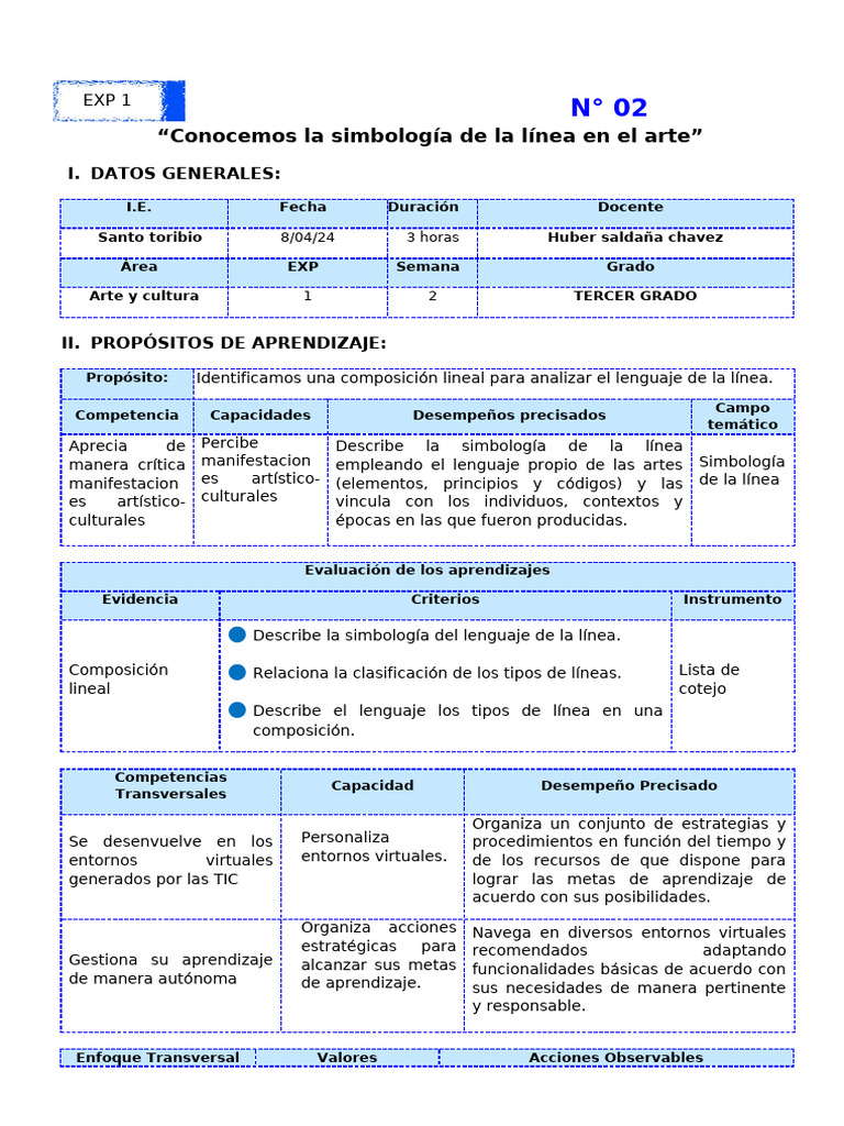 SESIÓN DE APRENDIZAJE TERCER GRADO | PDF | Aprendizaje | Evaluación