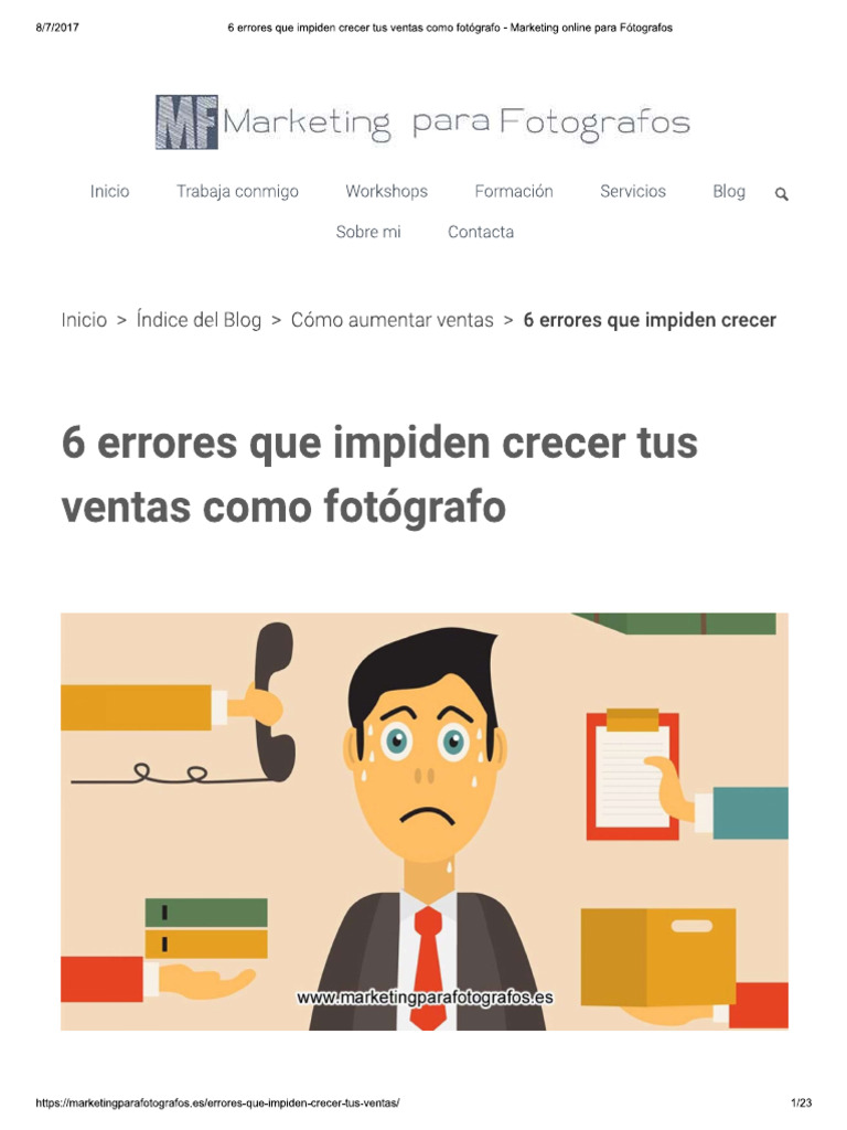 6 Errores Que No Debes Cometer en Tus Ventas | PDF