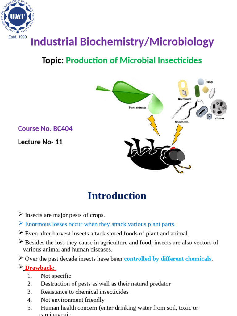 Microbial Insecticides Production Guide | PDF | Biological Pest Control ...