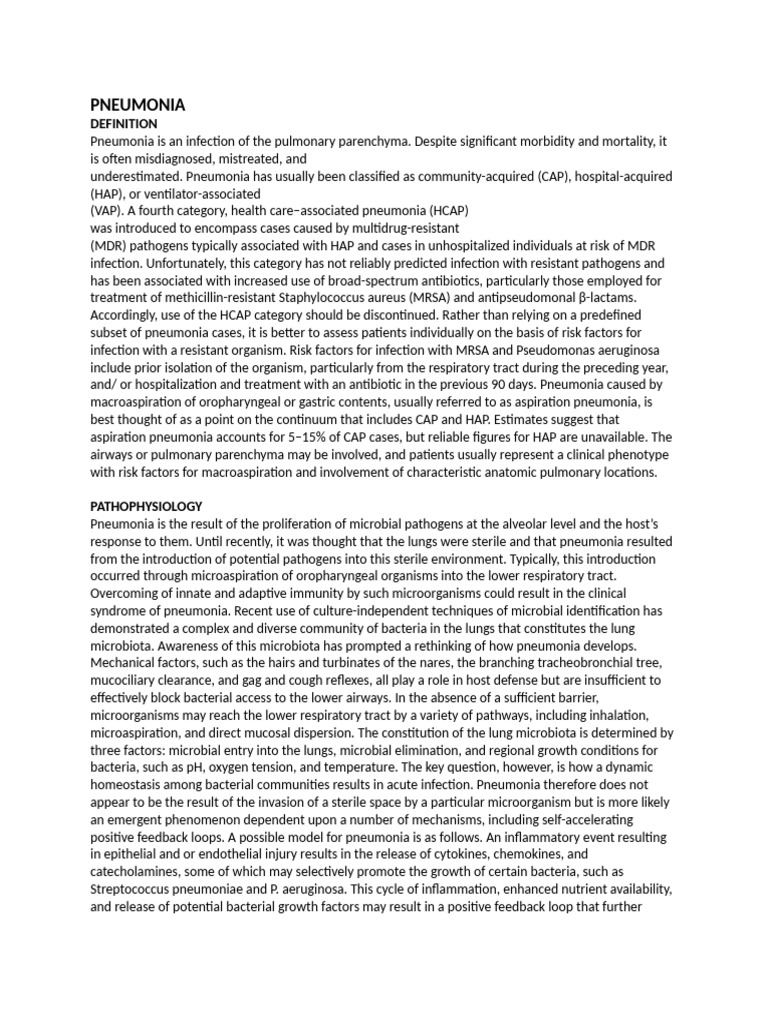 Understanding Pneumonia: Types and Causes | PDF | Pneumonia | Inflammation