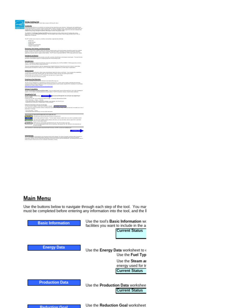 Energy Tracking Tool for Emissions Management | PDF | Microsoft Excel ...