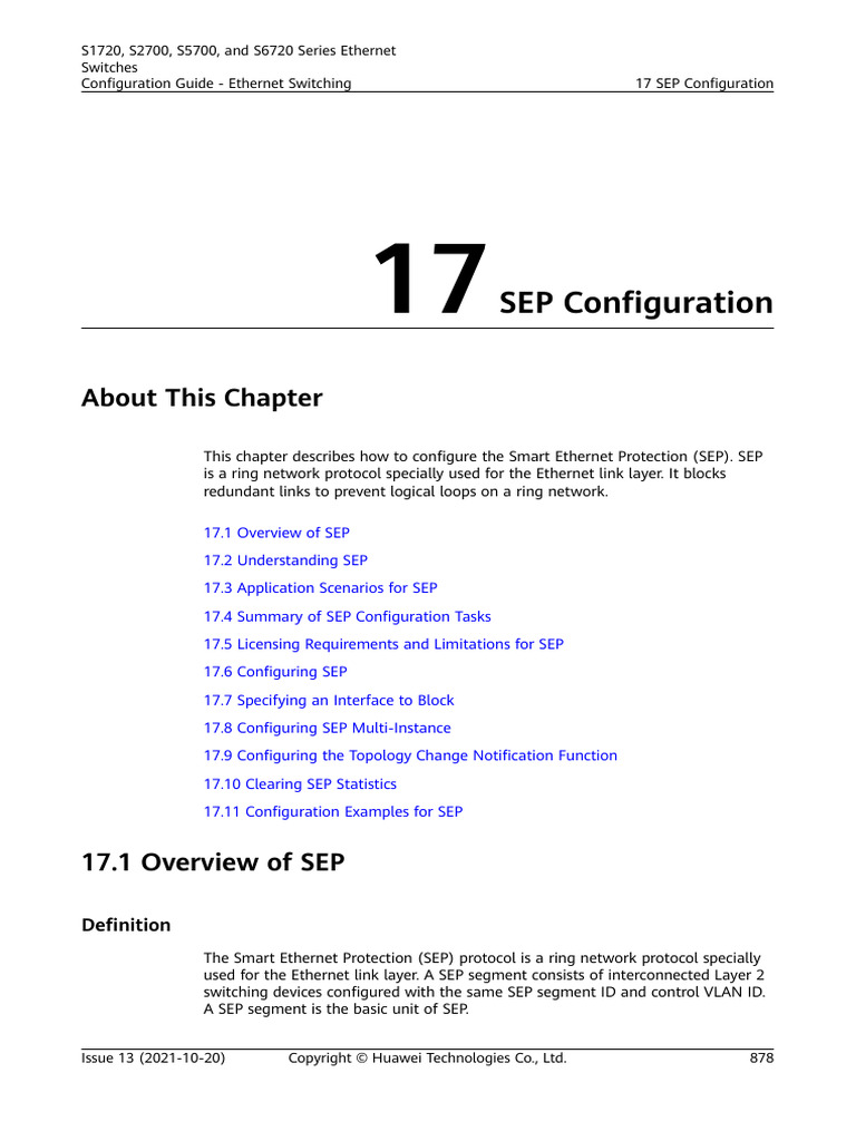 01-17 SEP Configuration | PDF | Network Topology | Computer Network