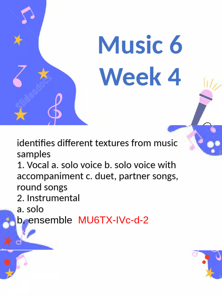 Understanding Music Textures and Paper Bag Design | PDF | Songs ...