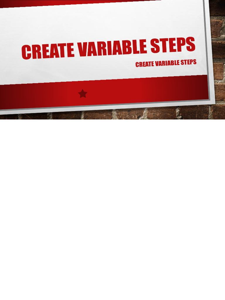 Steps to Create Variables in Programming | PDF