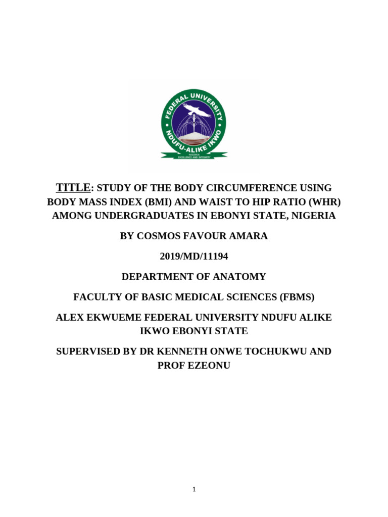 Research Proposal Latest (Body Circumference) Edited | PDF | Body Mass ...