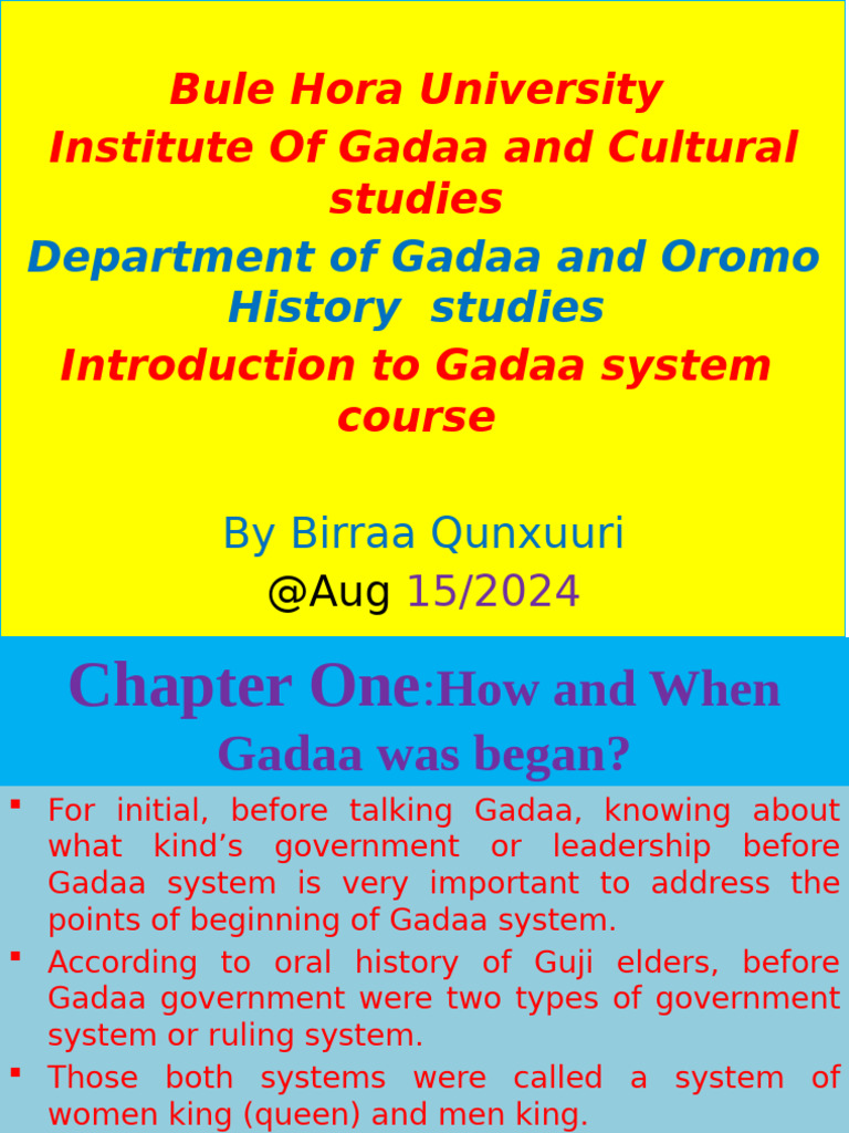 Introduction to Gadaa ppt.pptx CC (1) | PDF | Kinship