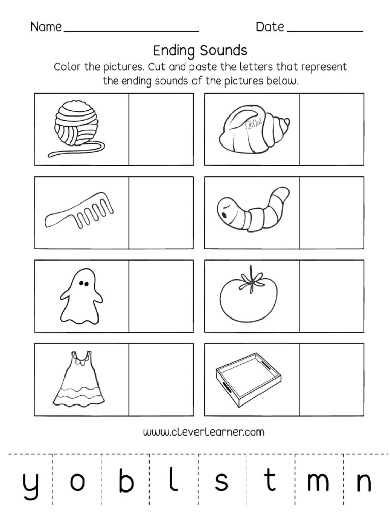Ending Letter Sounds Worksheets 2f | PDF
