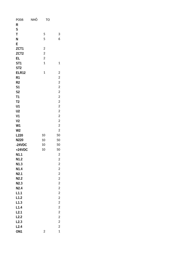Electrical Component Specifications List | PDF
