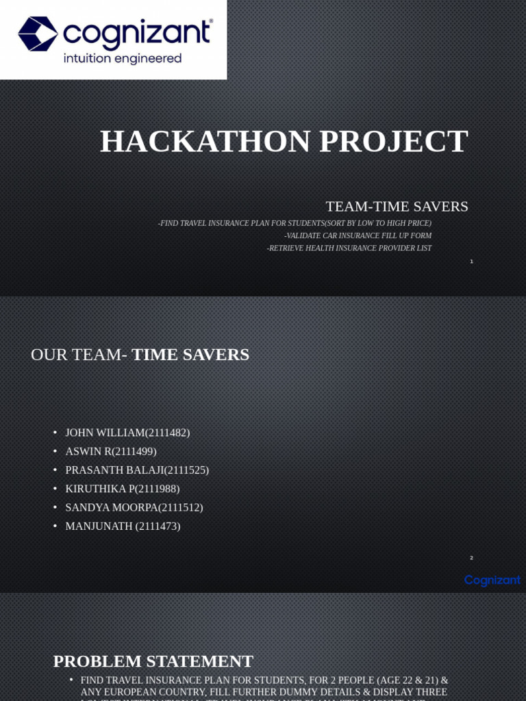 Team-4 Hackathon Project (TimeSavers) | PDF | Software Testing ...