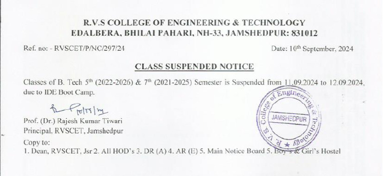 Class Suspended Notice 1 | PDF