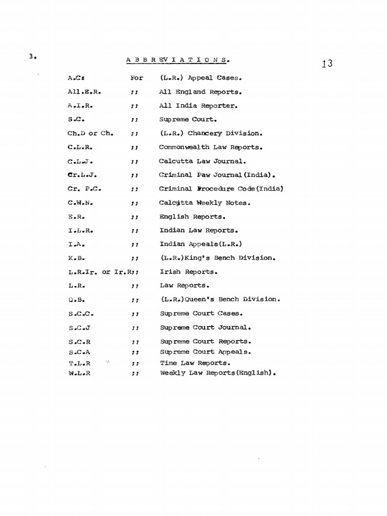 Legal Abbreviations for Court Cases | PDF