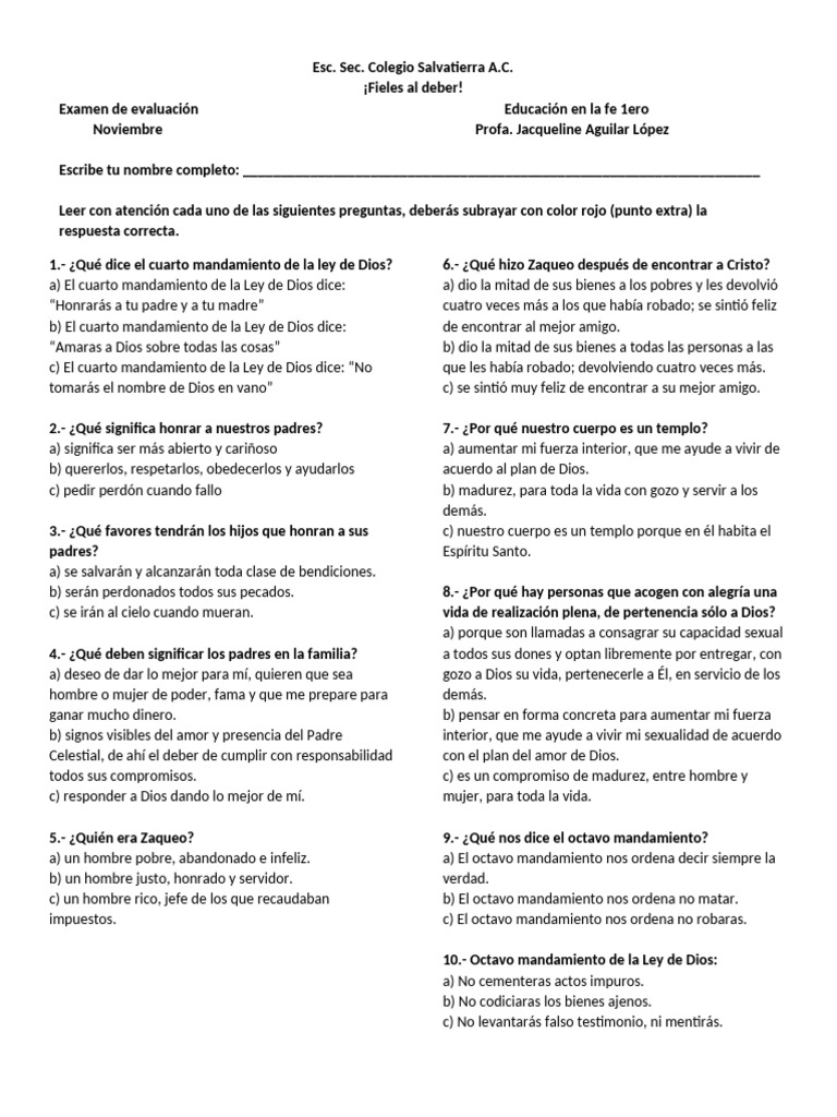 Cuarto Mandamiento y Eucaristía en la Fe | PDF | eucaristía | Creencia