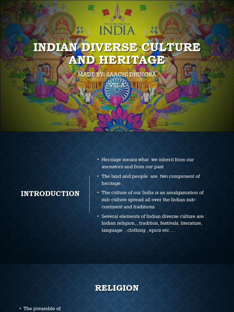 Indian Diverse Culture and Heritage | PDF | Vedas | Indian Religions