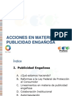 Acciones en Materia de Publicidad Engañosa