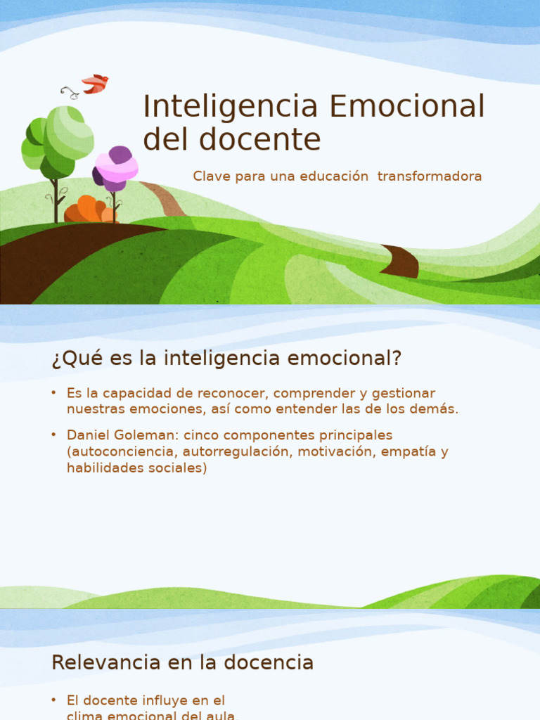 Inteligencia Emocional en Docentes: Clave Educativa | PDF | Las