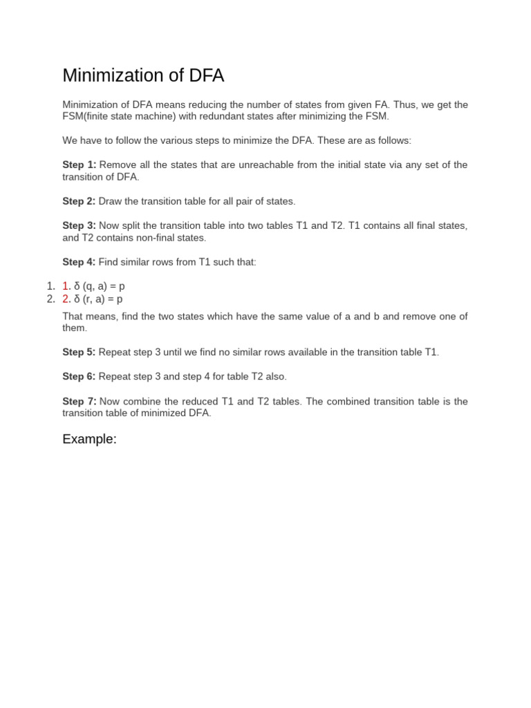 Minimization of DFA | PDF | Digital Electronics | Conceptual Model