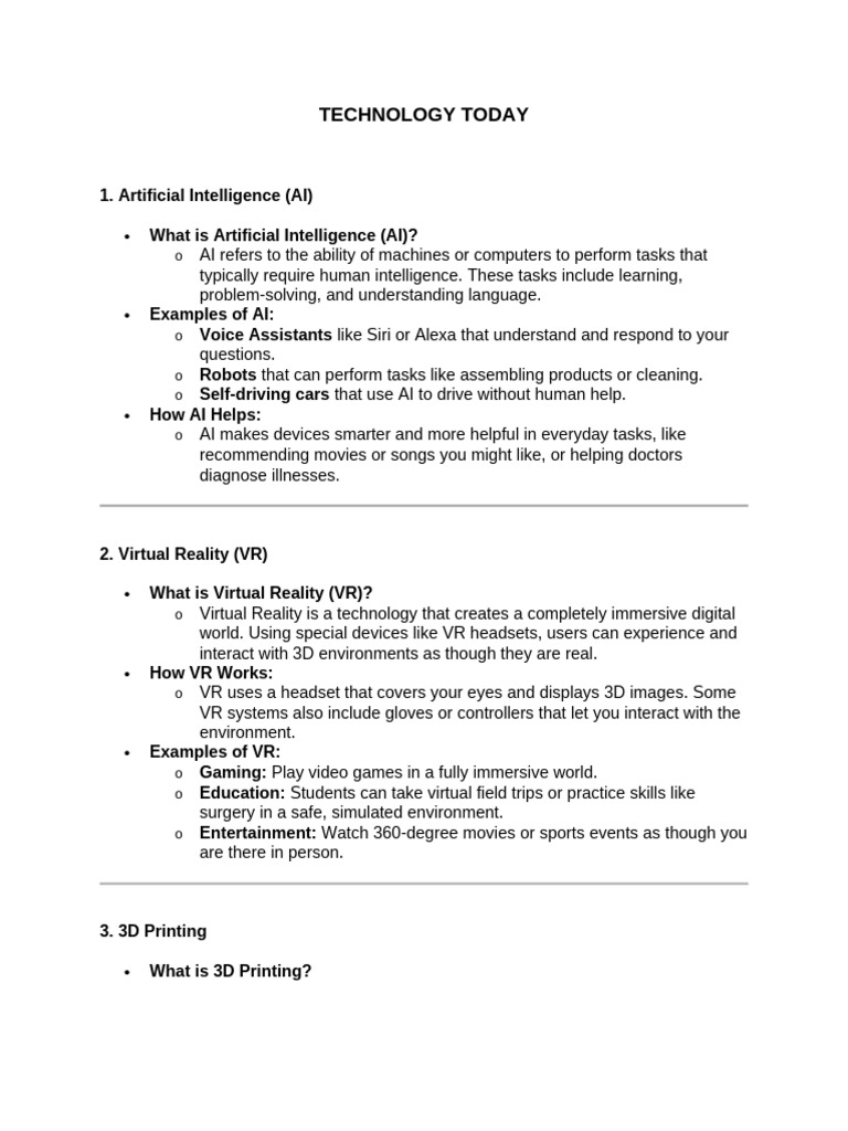 Emerging Technologies Explained | PDF | Virtual Reality | Artificial ...