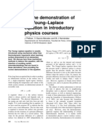 On The Demonstration of The Young-Laplace Equation in Introductory Physics Courses