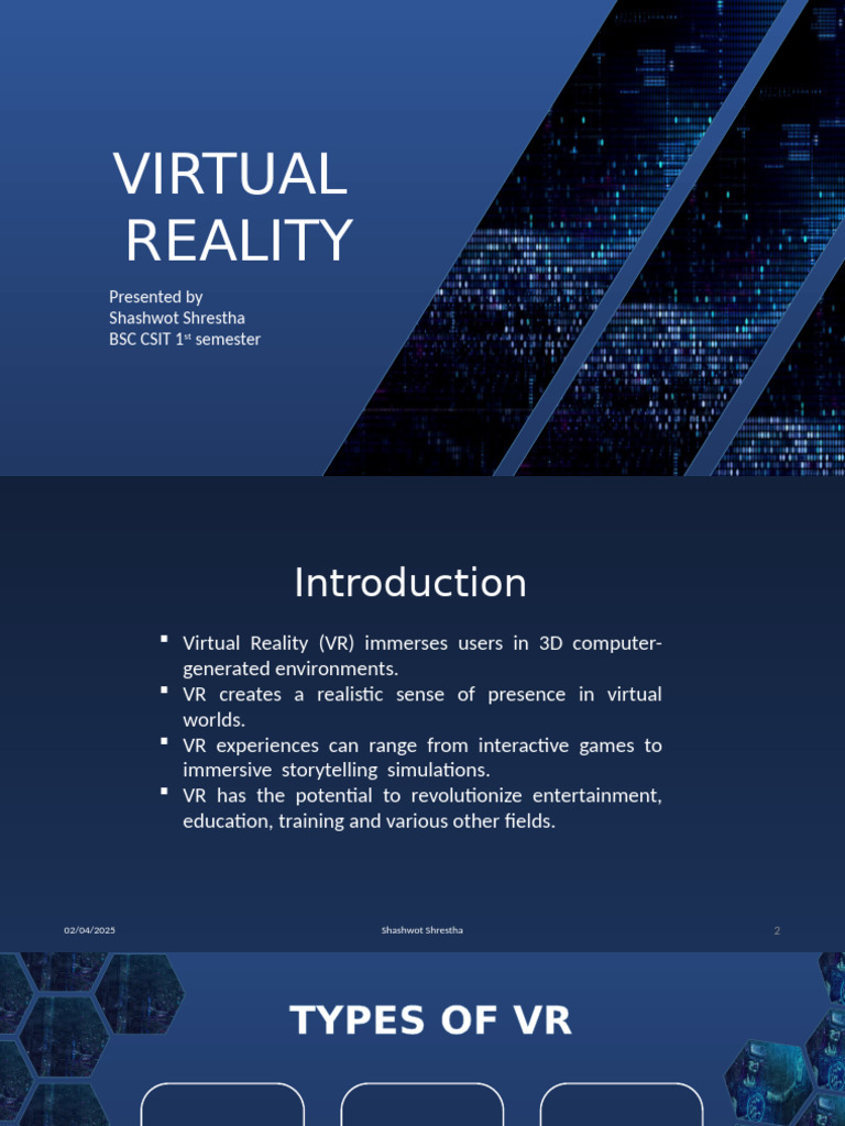 Shashwot Shrestha Virtual Reality | PDF | Virtual Reality | Simulation