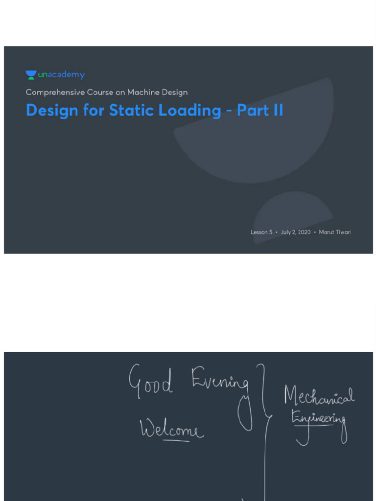 Design For Static Loading Part II With Anno | PDF