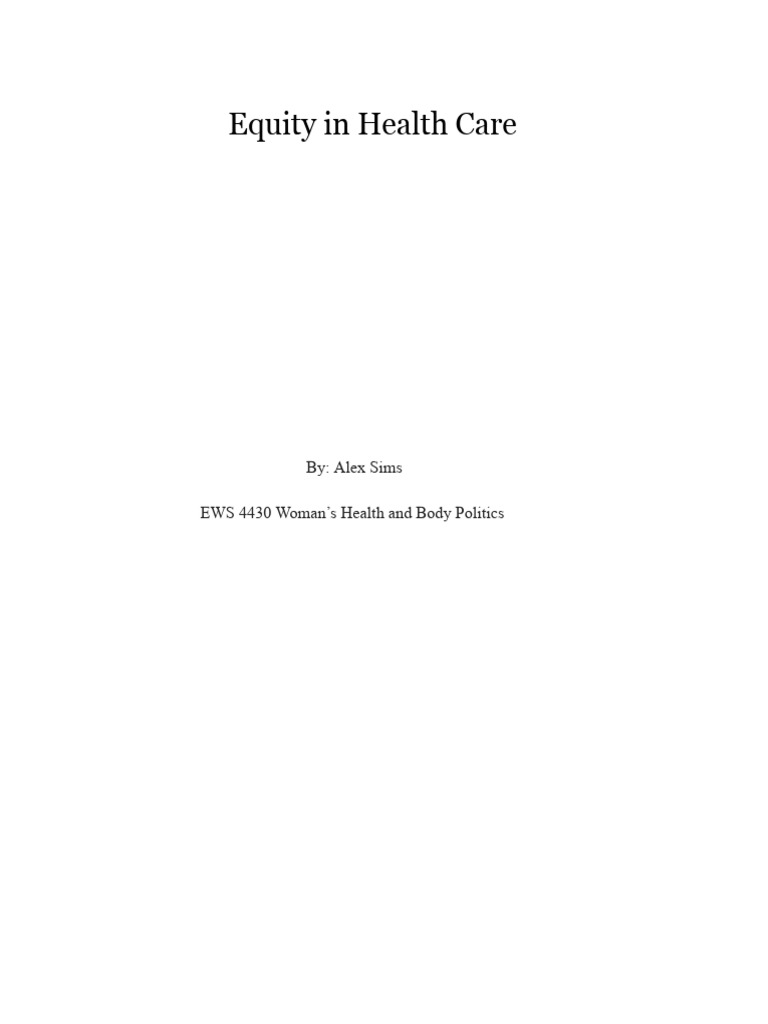 reflection Paper 2 | PDF | Woman | Women's Health