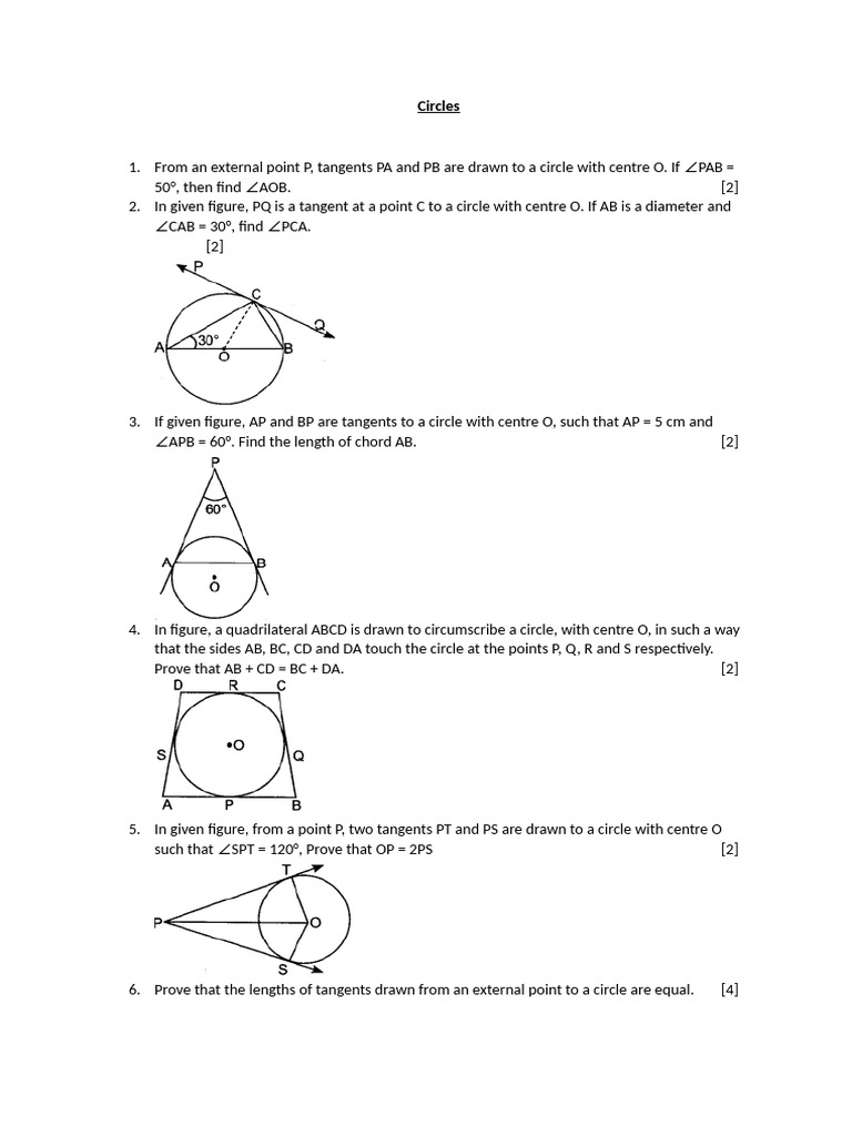 Circles | PDF | Circle | Perpendicular