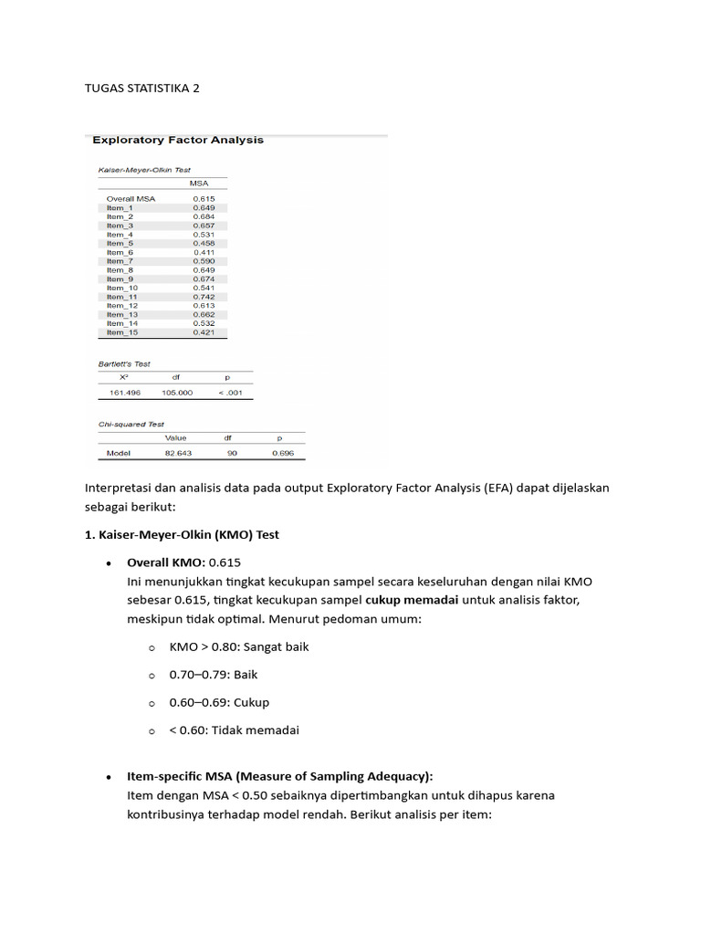 Analisis EFA dan CFA dalam Statistika | PDF