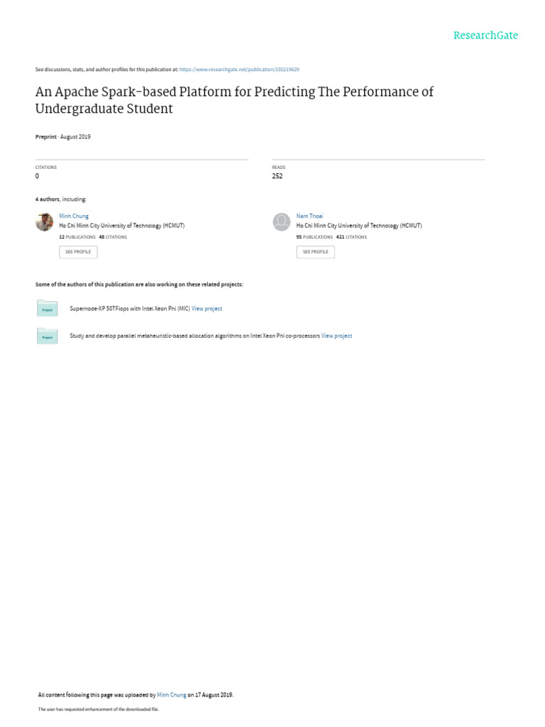Spark-Based Student Performance Prediction | PDF | Mean Squared Error ...
