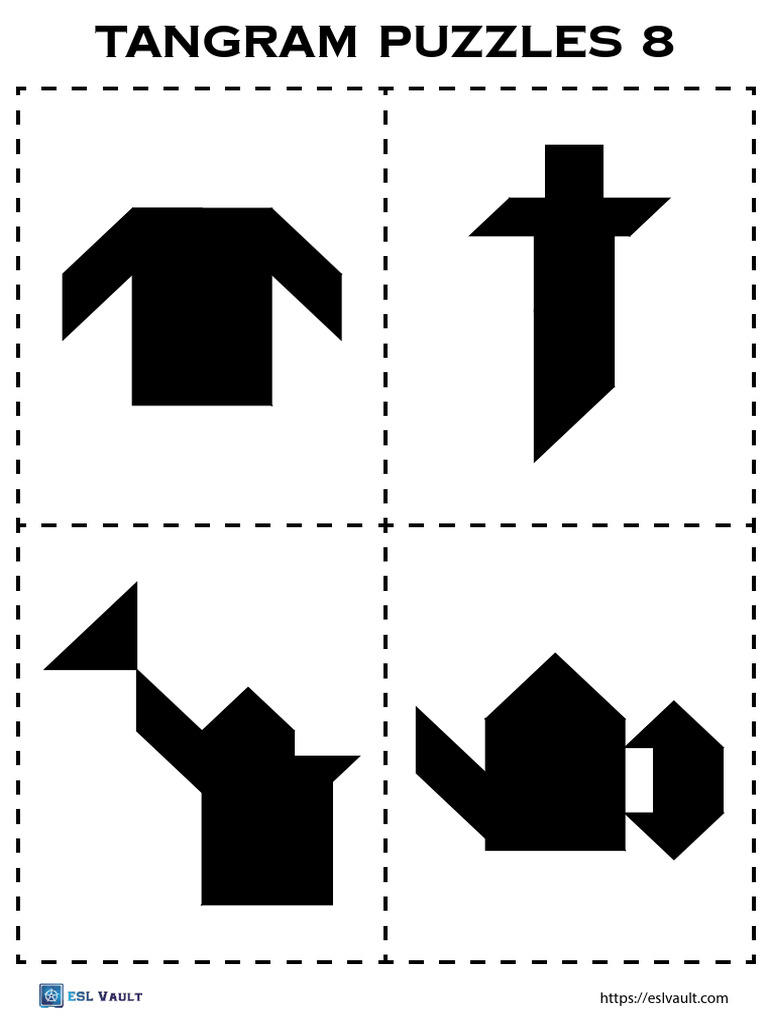 Printable Tangram Puzzles PDF 8 2 | PDF