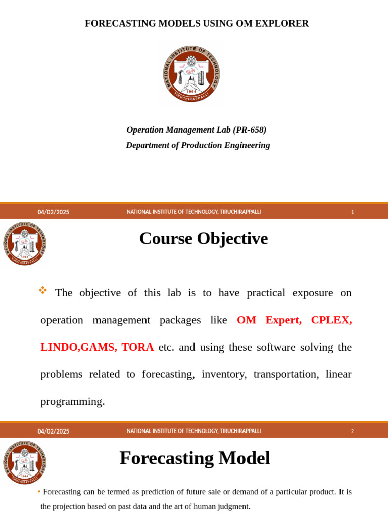 OME-1 (Forecasting Model) | PDF | Forecasting | Moving Average