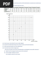 Exam Style Questions on Scatter Graphs | PDF | Scatter Plot