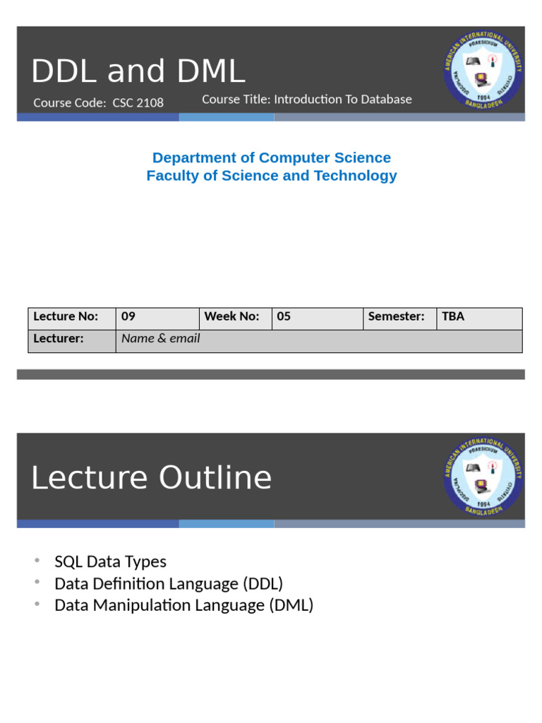 SP 23 24 Lecture09 IDB | PDF | Information Technology Management ...