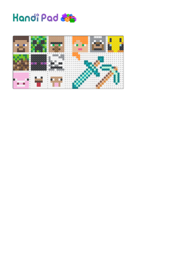 Minecraft Pattern Reference Standard 29x29 - KandiPad | PDF | Green ...