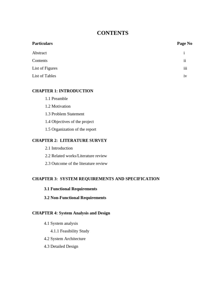 Project Report Structure and Analysis | PDF