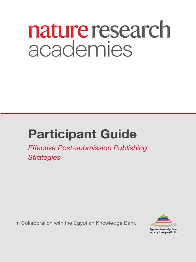 Post-Submission Strategies - Participant-Guide EKB 2020 | PDF | Peer Review