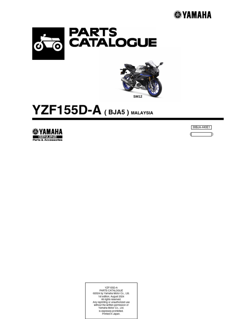Yamaha R15 V4 Parts Catalogue PDF | PDF | Clutch | Screw